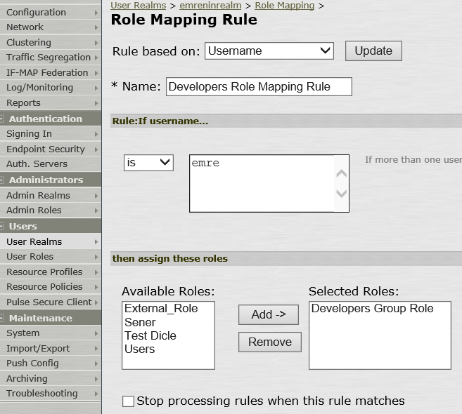 5. Pulse Role Mapping